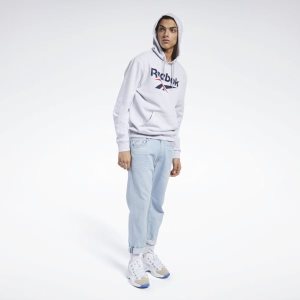 Bluza Z Kapturem Męskie Reebok Classic Vector Głęboka Szare PL 83AIXFQ